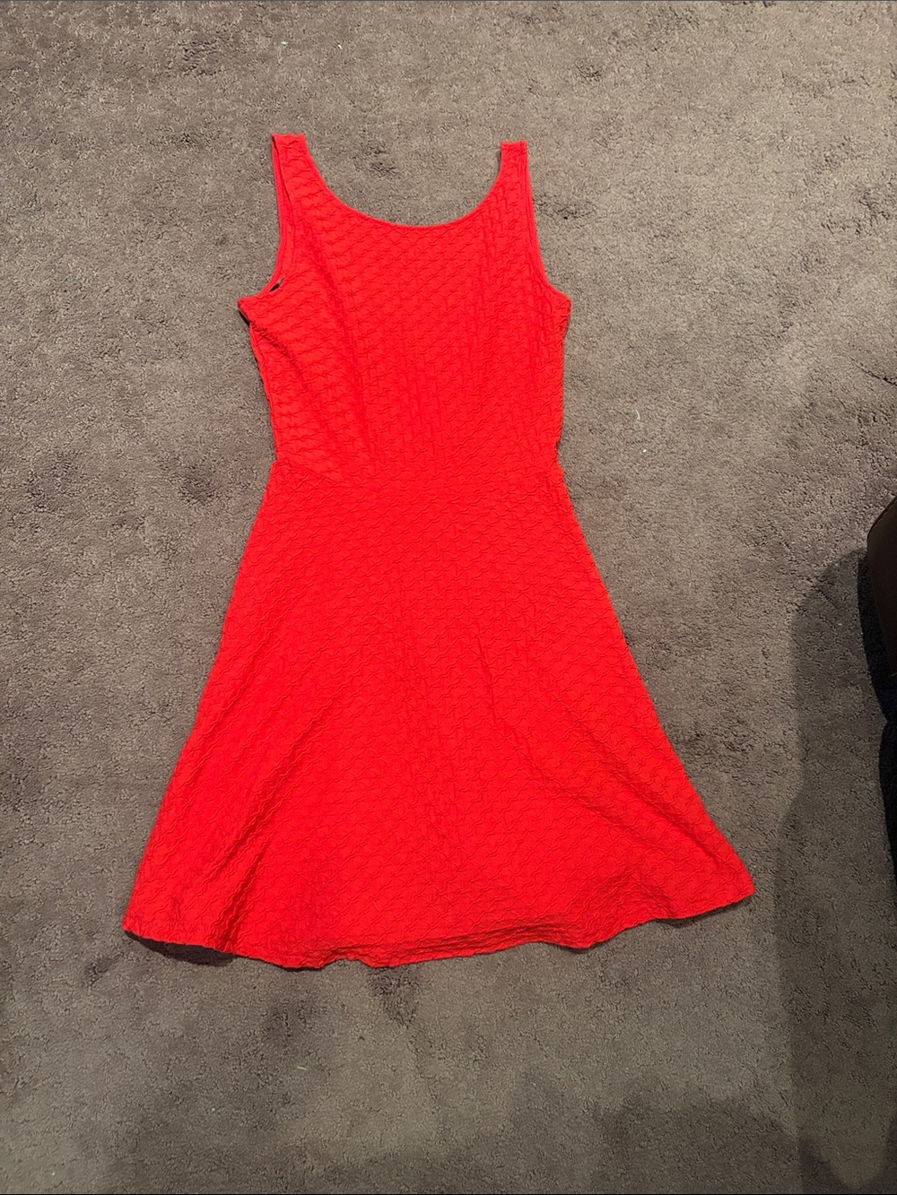 H&M Red Sleeveless A-Line Dress